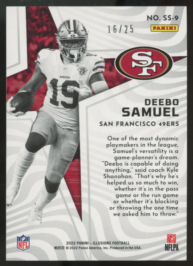 2022 Illusions Deebo Samuel Gold Shining Stars /25 #SS-9