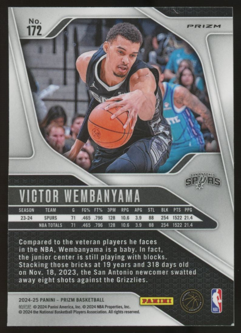 2024/25 Prizm Victor Wembanyama Pink Ice #172