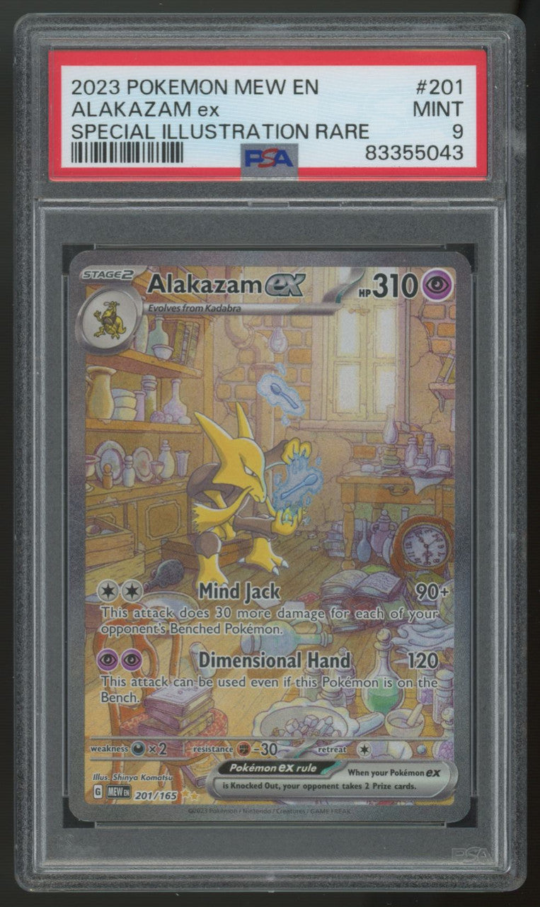 2023 Pokemon Alakazam ex 151 Special Illustration Rare #201 PSA 9