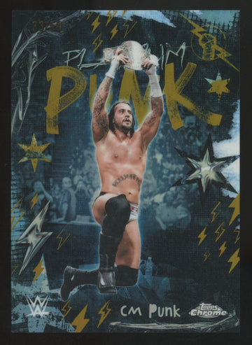 2026 Topps Chrome WWE CM Punk Gold Platinum Punk /50 #PLP-2