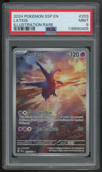 2024 Pokemon Latios Surging Sparks Illustration Rare #203 PSA 9 (C)