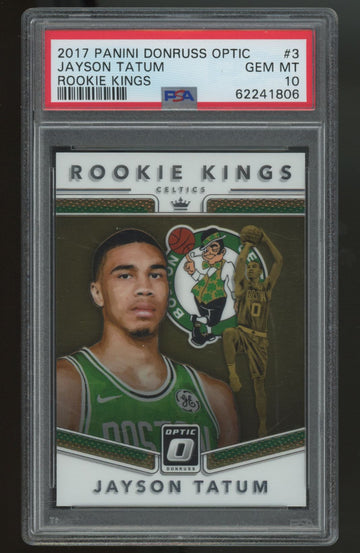2017/18 Donruss Optic Jayson Tatum Rookie Kings #3 PSA 10