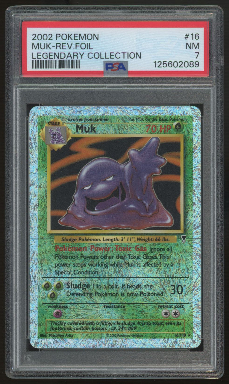 2002 Pokemon Muk Legendary Collection Reverse Holo #16 PSA 7