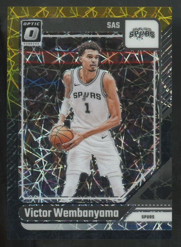 2024-25 Panini Donruss Optic Victor Wembanyama Black/Gold Velocity /8 #45