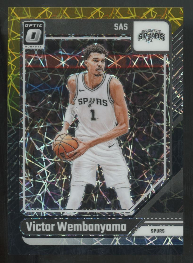 2024-25 Panini Donruss Optic Victor Wembanyama Black/Gold Velocity /8 #45