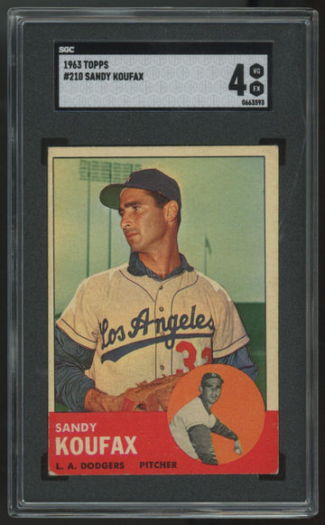 1963 Topps Sandy Koufax #210 SGC 4