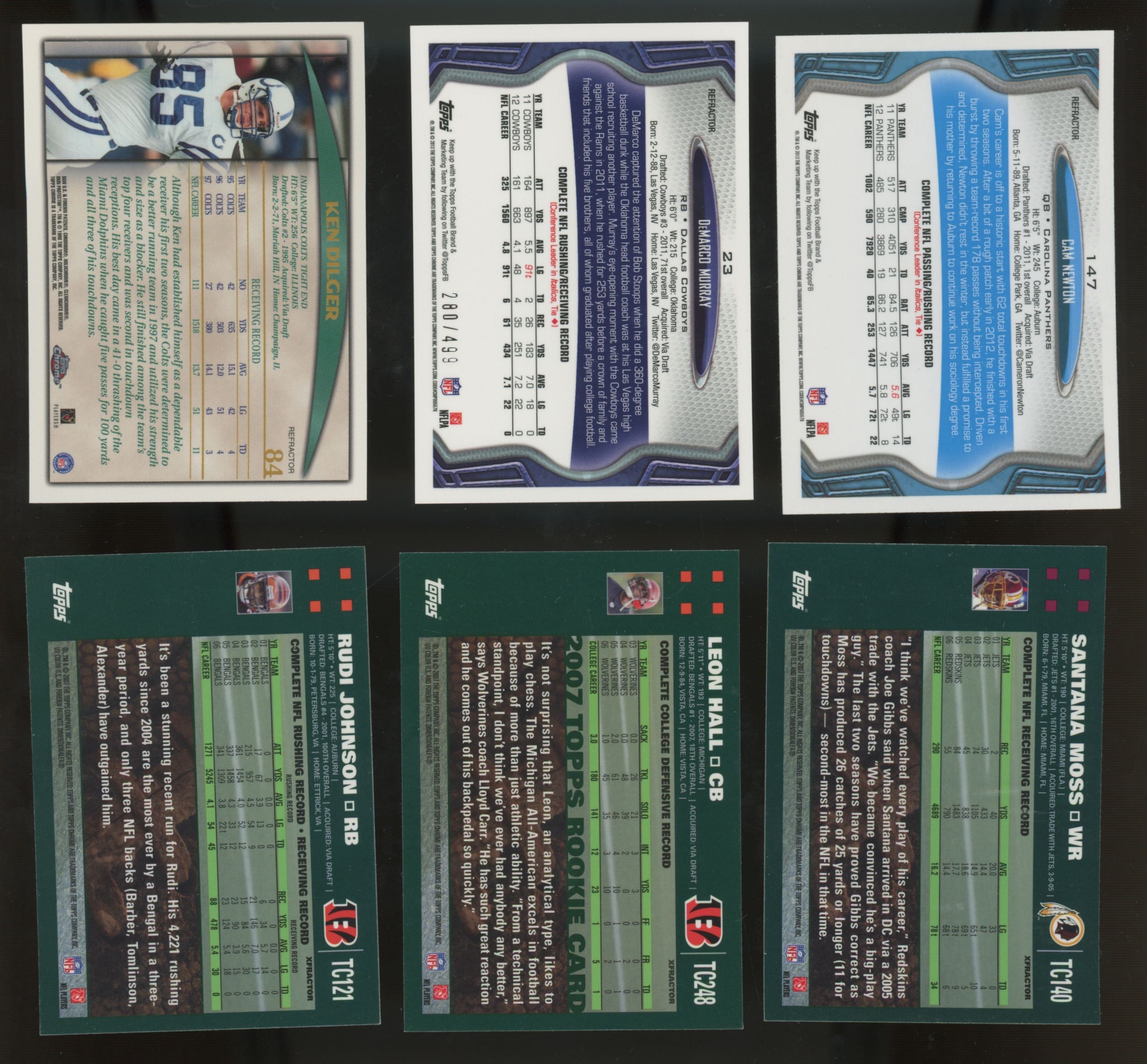 1990s-2010s Topps/Bowman Football Refractors (Lot of 66)