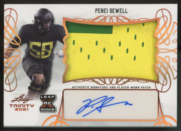 2021 Leaf Trinity Penei Sewell RC Patch Auto RPA Bronze #PA-PS1