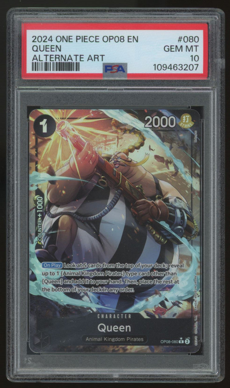 2024 One Piece Queen OP08 Alt Art #080 PSA 10