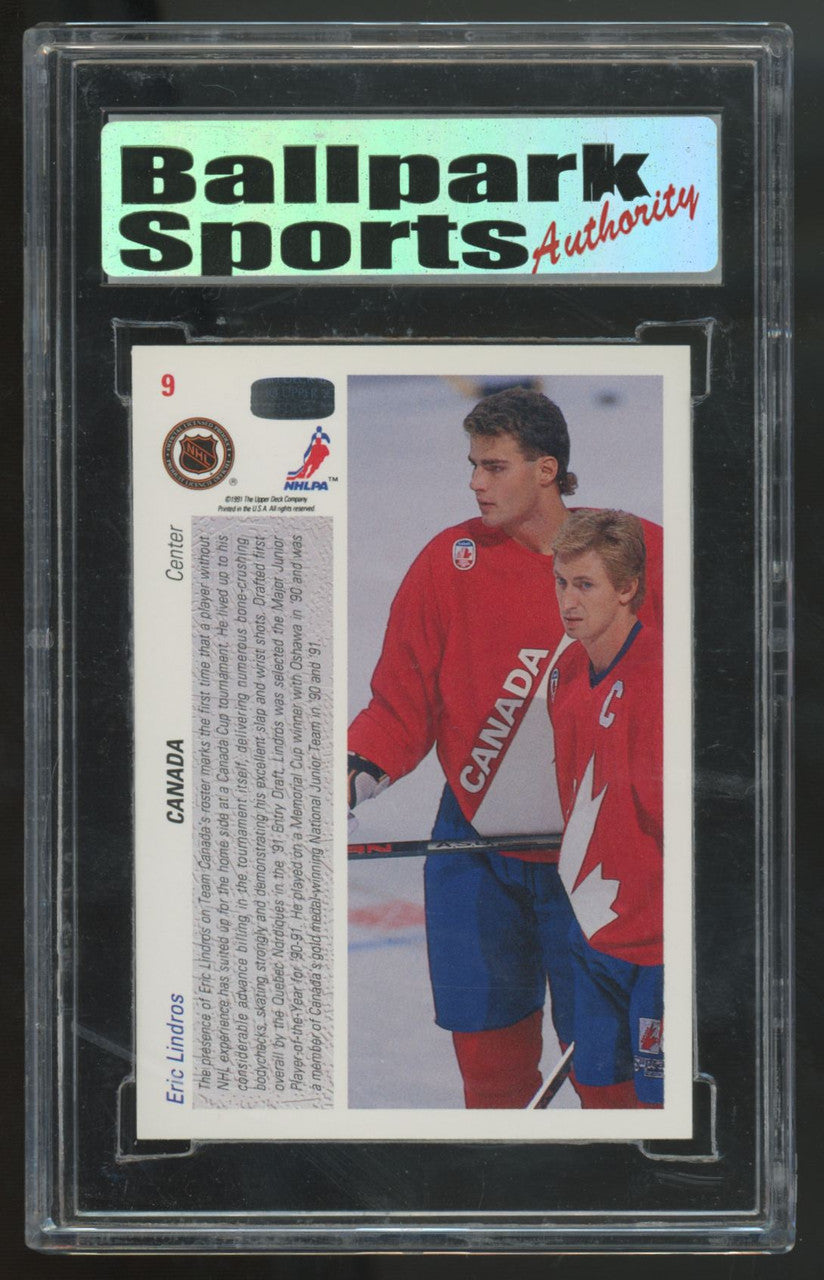 1991-92 Upper Deck Eric Lindros RC Canada Club #9 BSA 9.7