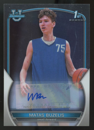 2022-23 Bowman Chrome University Matas Buzelis 1st Auto #84