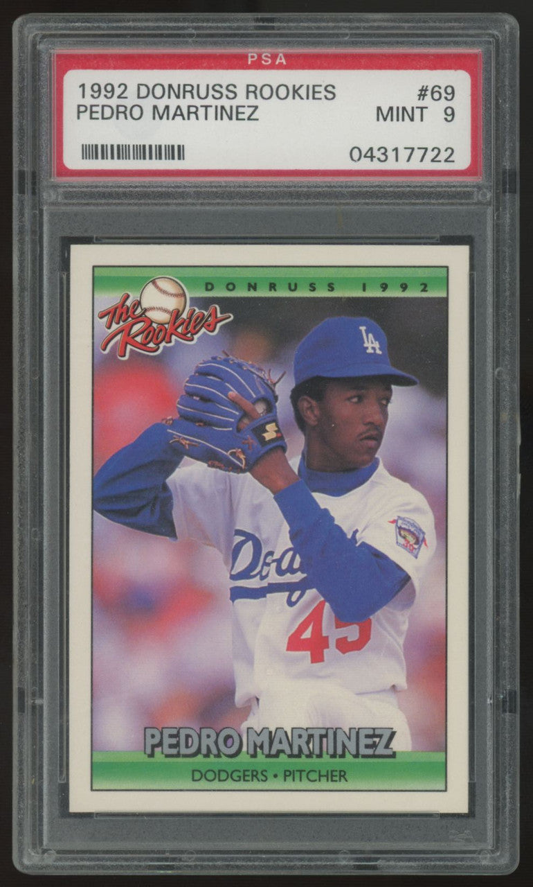 1992 Donruss Pedro Martinez RC The Rookies #69 PSA 9