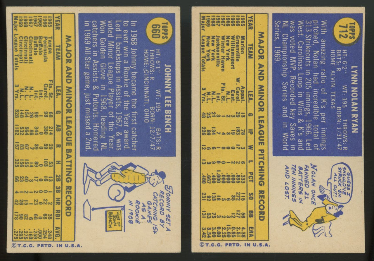 1970 Topps Baseball Complete Set (720) VG-EX Overall