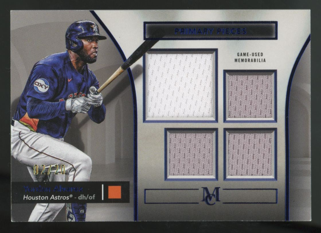 2024 Topps Museum Collection Yordan Alvarez Sapphire Primary Quad Patch /20