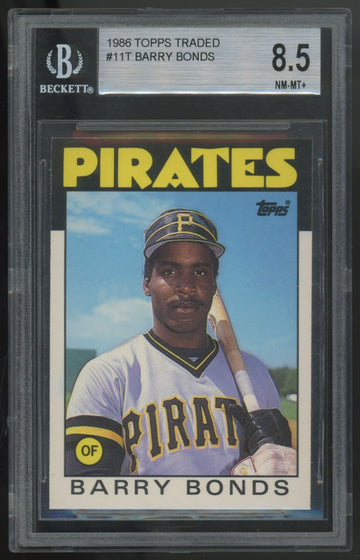 1986 Topps Traded Barry Bonds RC #11T BGS 8.5 *723