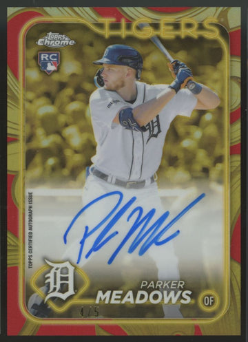 2024 Topps Gilded Parker Meadows RC Red/Gold Auto /5 #CGA-PM