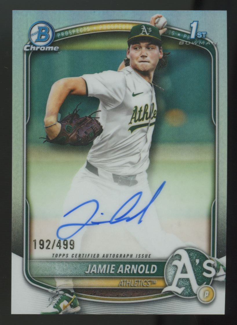 2025 Bowman Draft Jamie Arnold 1st Chrome Prospect Refractor Auto /499 #CPA-JA