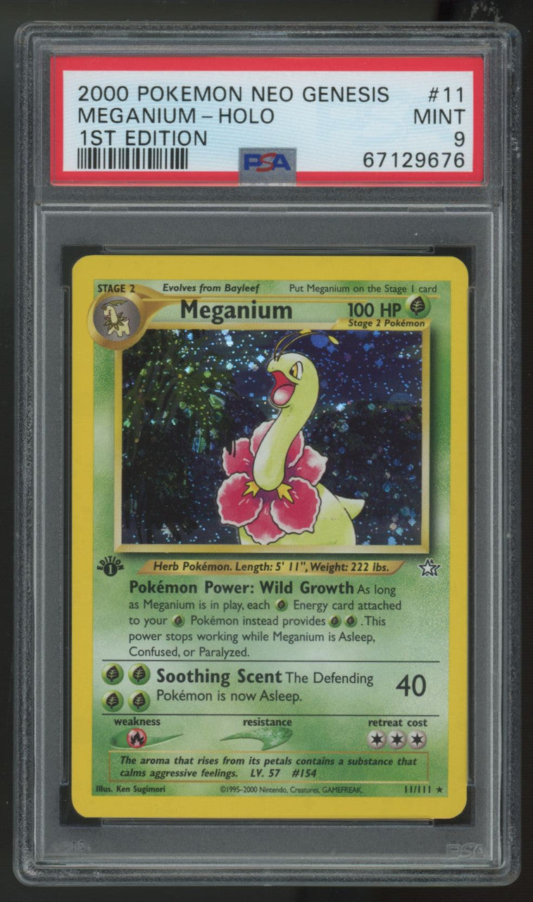 2000 Pokemon Meganium Neo Genesis 1st Edition Holo #11 PSA 9