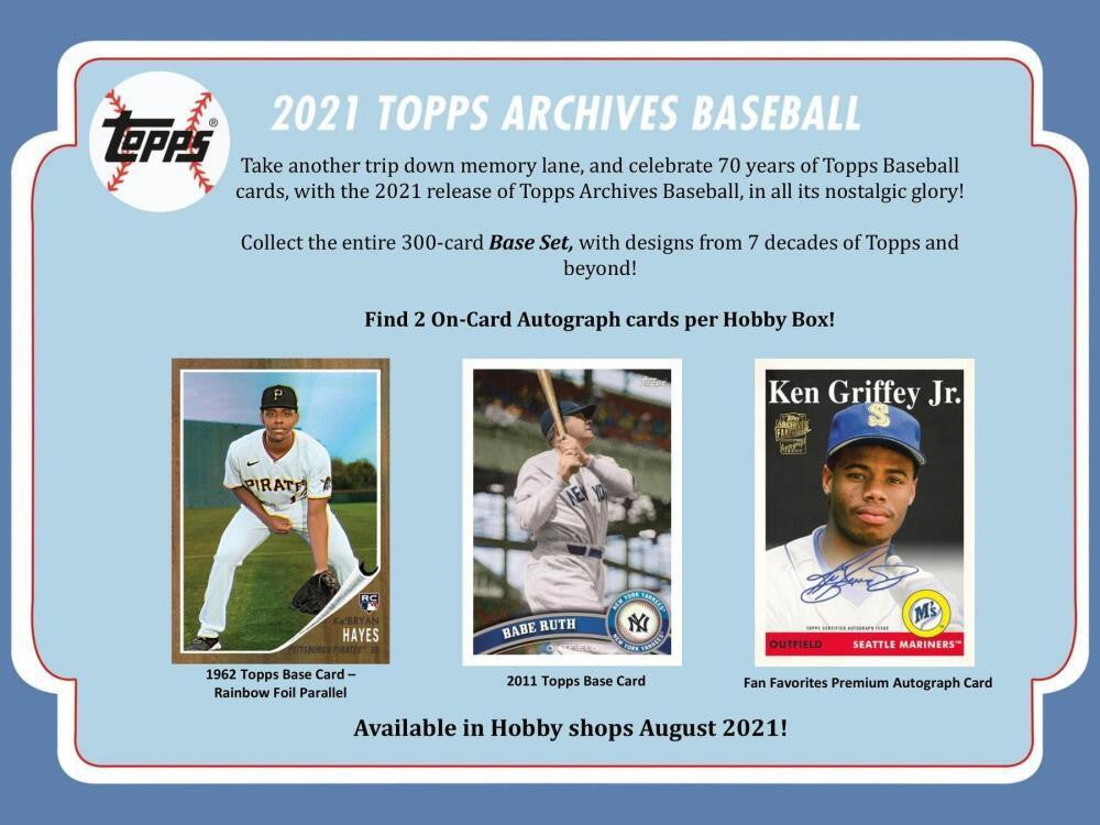 2021 Topps Archives Baseball Hobby Box