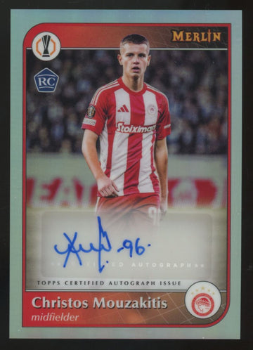 2024-25 Topps Merlin UEFA Christos Mouzakitis RC Auto Refractor #AU-CM