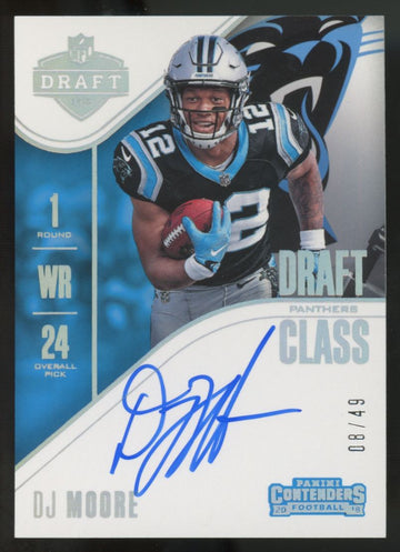 2018 Panini Contenders DJ Moore RC Draft Class Auto /49 #DCA-DJM