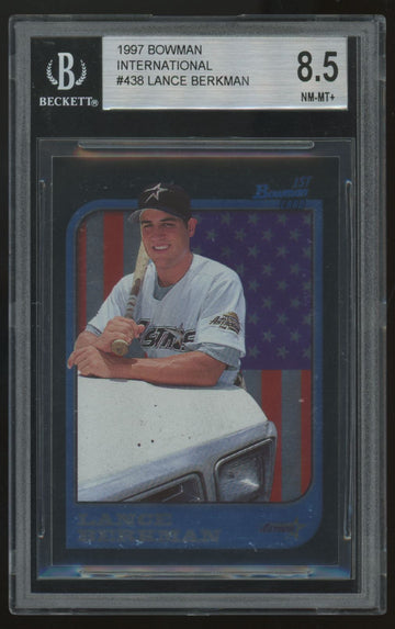 1997 Bowman International Lance Berkman RC #438 BGS 8.5