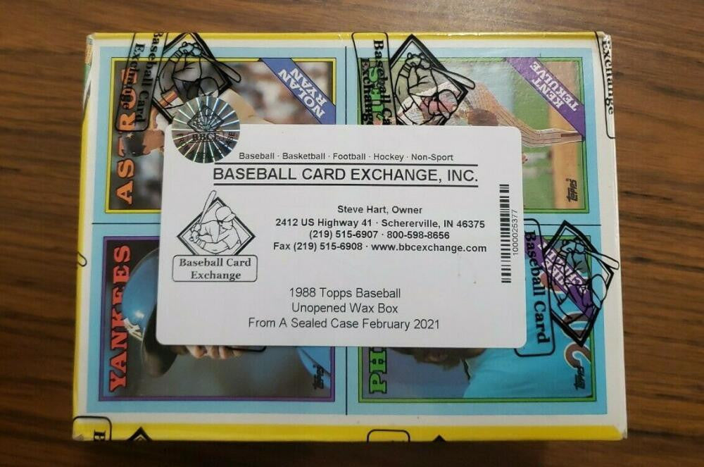 1988 Topps Baseball BBCE Sealed Wrapped Box From A Sealed Case (February 2021)