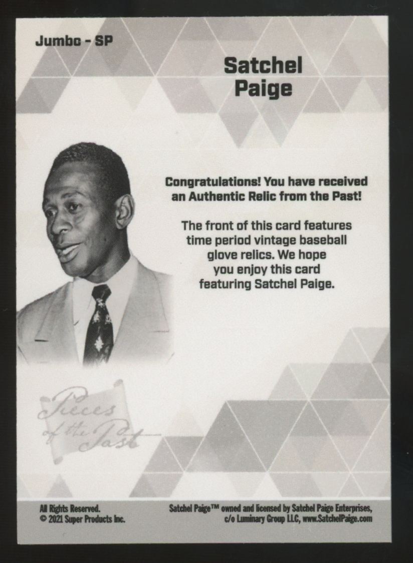 2021 Super Break Pieces Of The Past Satchel Paige Glove Relic #Jumbo-SP