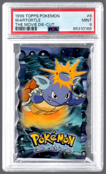1999 Topps Pokemon Wartortle The Movie Die-Cut #8 PSA 9