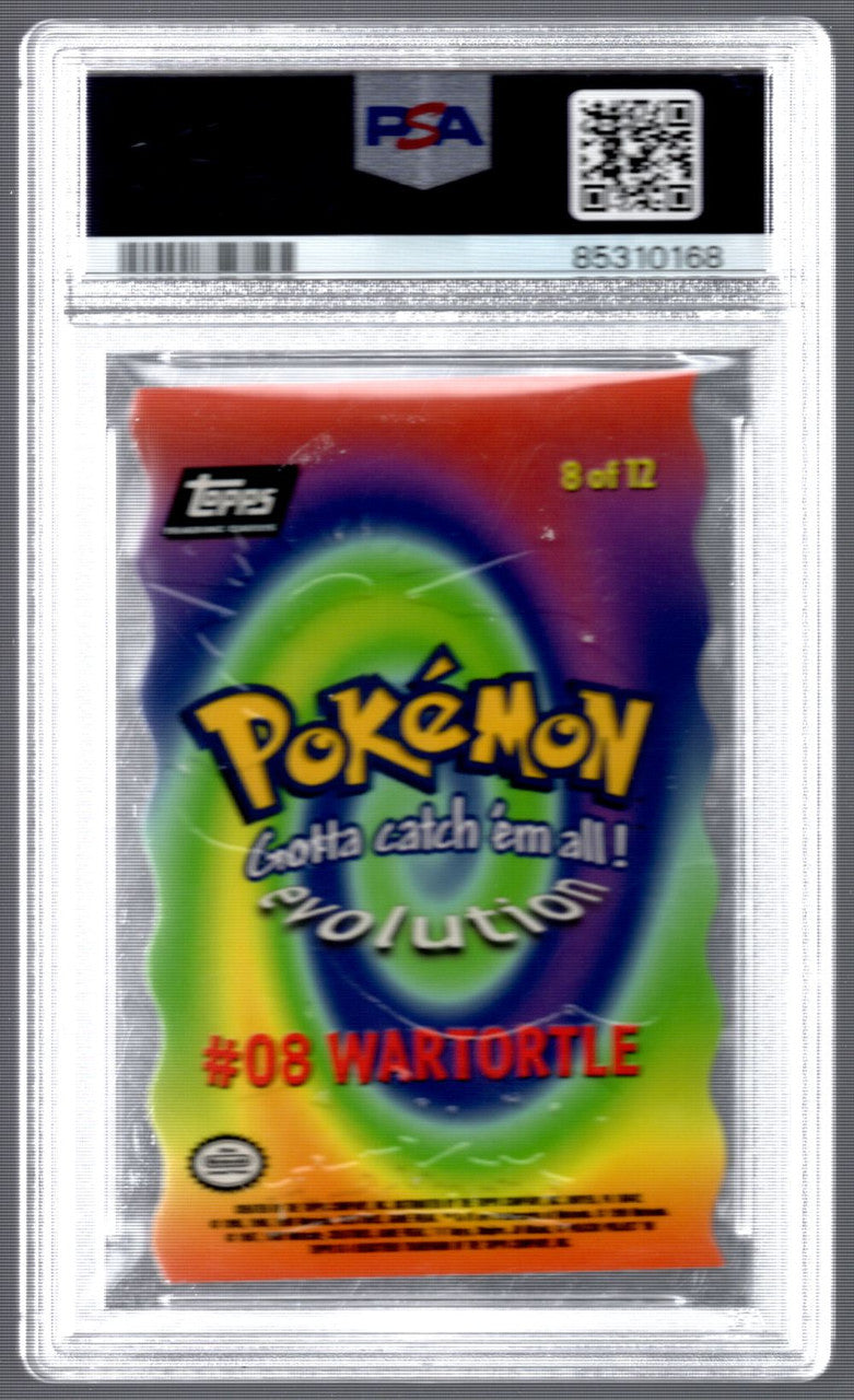 1999 Topps Pokemon Wartortle The Movie Die-Cut #8 PSA 9