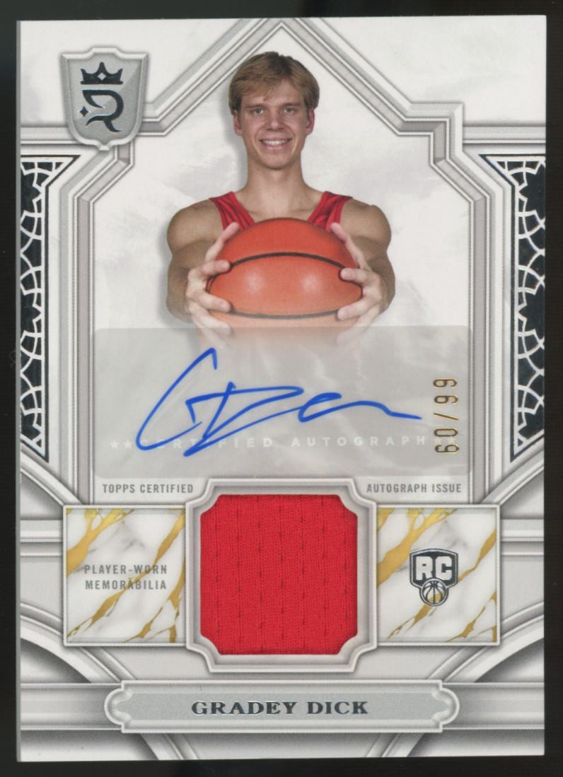 2023-24 Topps Royalty Gradey Dick RC Patch Auto RPA /99 #RA-GD