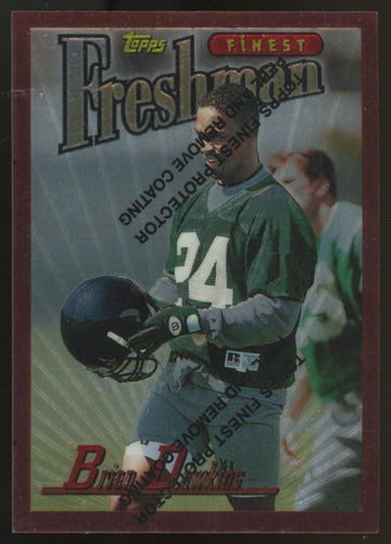 1996 Topps Finest Brian Dawkins RC Freshman With Coating #344