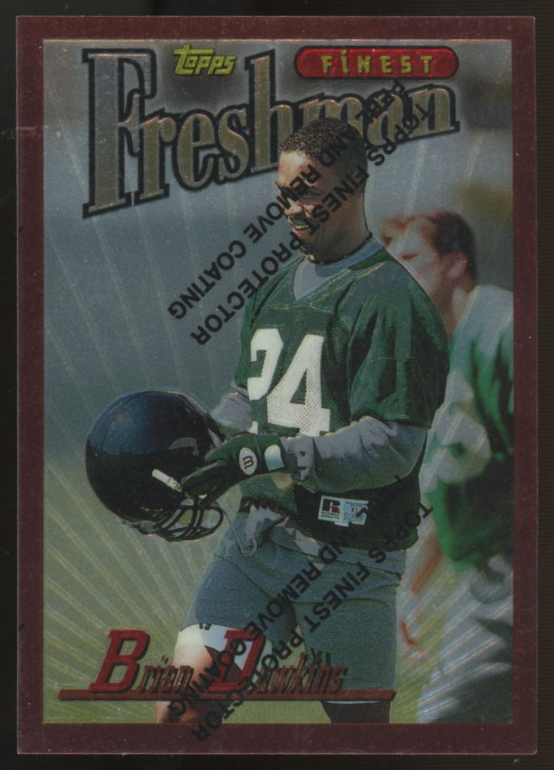 1996 Topps Finest Brian Dawkins RC Freshman With Coating #344