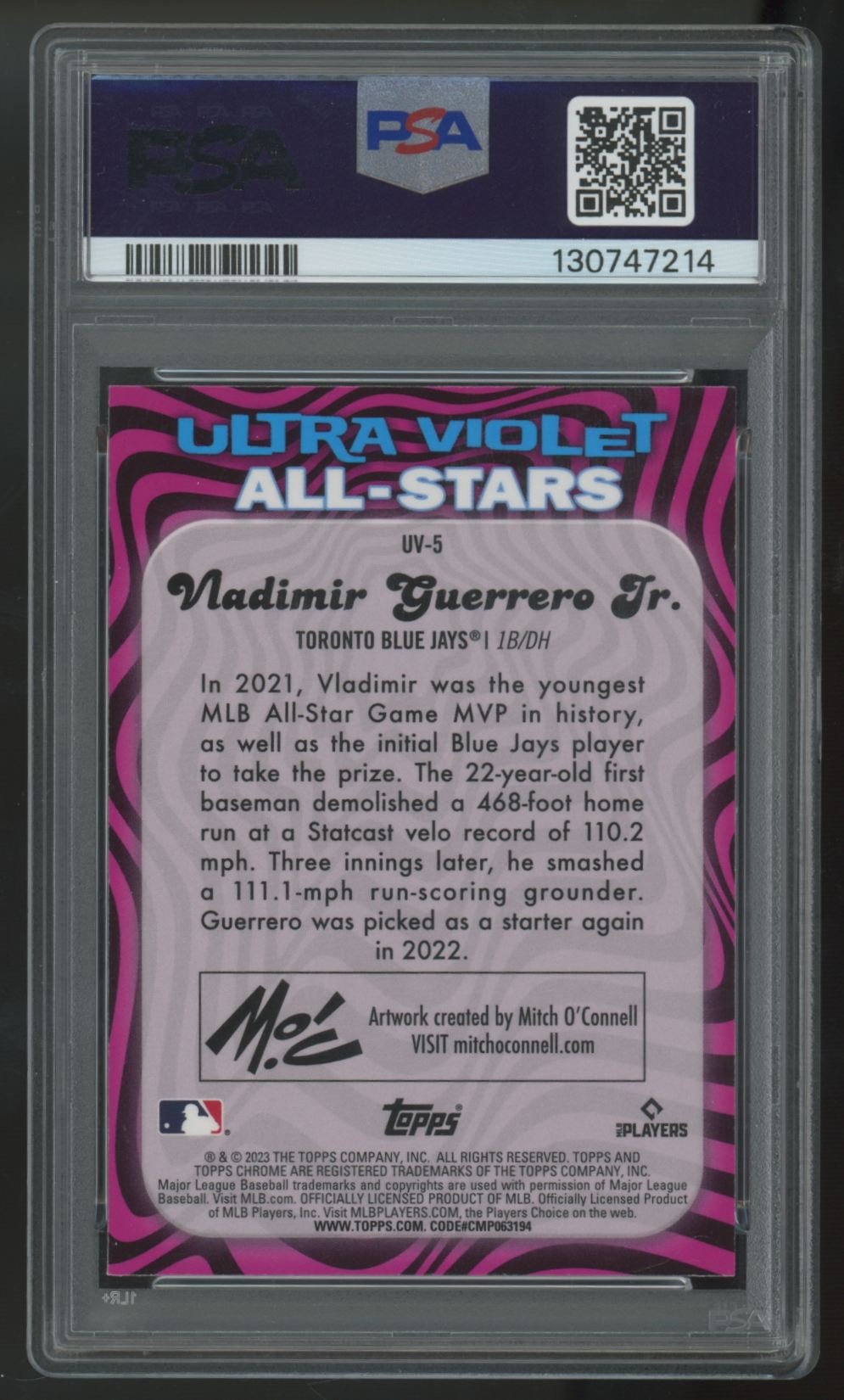 2023 Topps Chrome Vladimir Guerrero Jr. Ultra Violet All-Stars SSP #UV-5 PSA 10