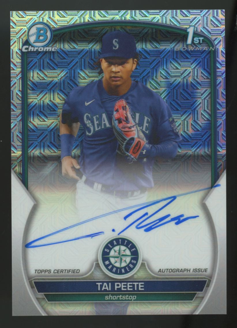 2023 Bowman Draft Mega Tai Peete 1st Chrome Auto /150 #CDA-TP