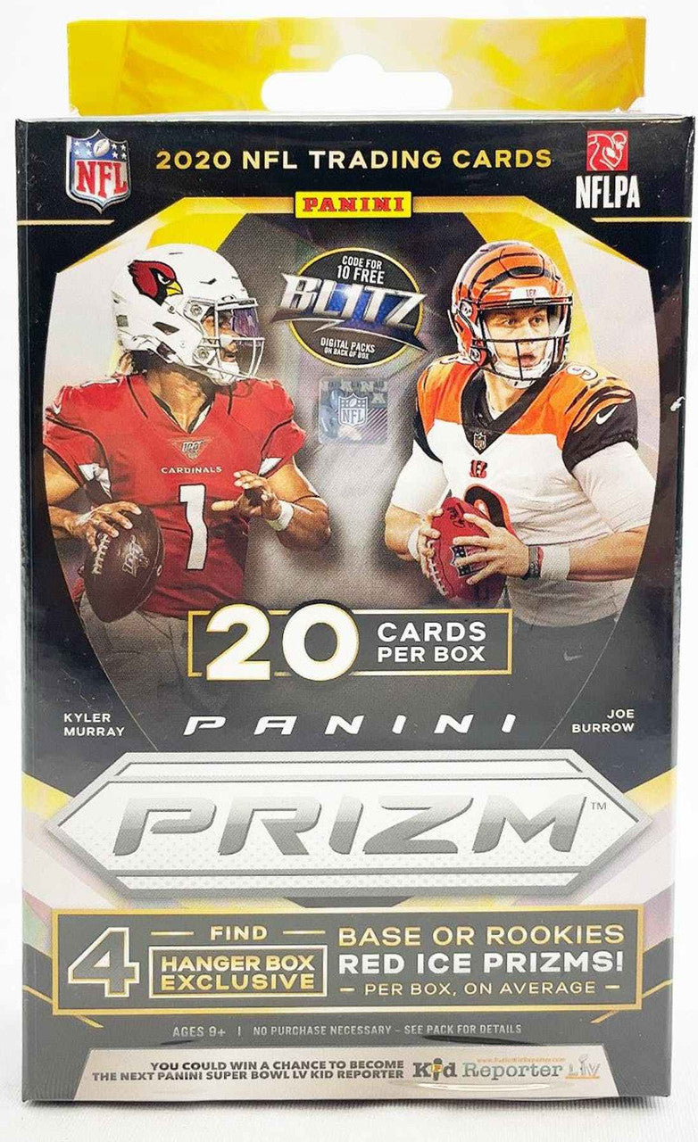 2020 Panini Prizm Football Walmart Hanger Box of (20 Cards)+