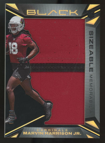 2024 Panini Black Marvin Harrison Jr. RC Gold Sizable Patch /10 #SR-MHJ