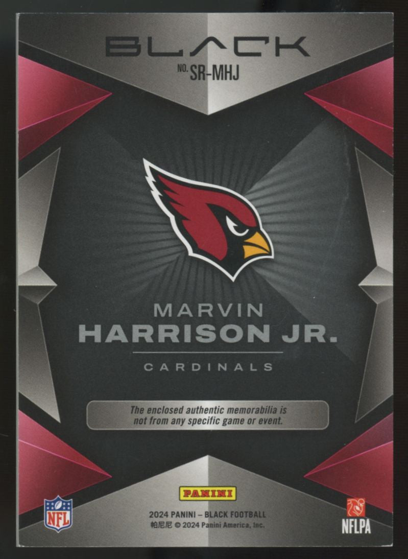 2024 Panini Black Marvin Harrison Jr. RC Gold Sizable Patch /10 #SR-MHJ