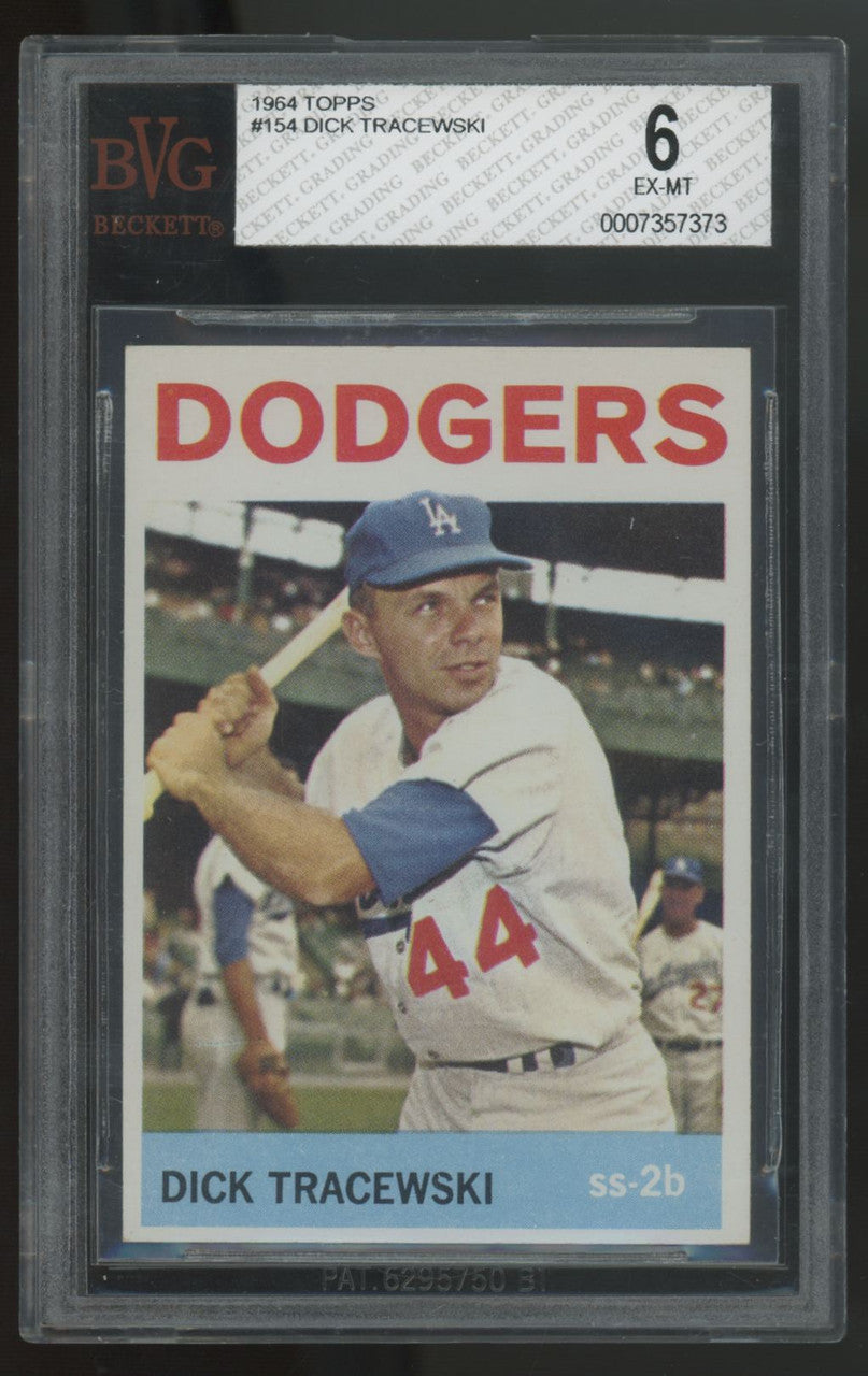 1964 Topps Dick Tracewski RC #154 BVG 6