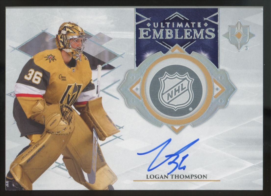 2023-24 UD Ultimate Collection Logan Thompson Emblems Auto #UE-LT