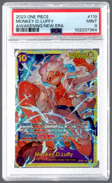 2023 One Piece Monkey D. Luffy Awakening of a New Era Secret #119 PSA 9
