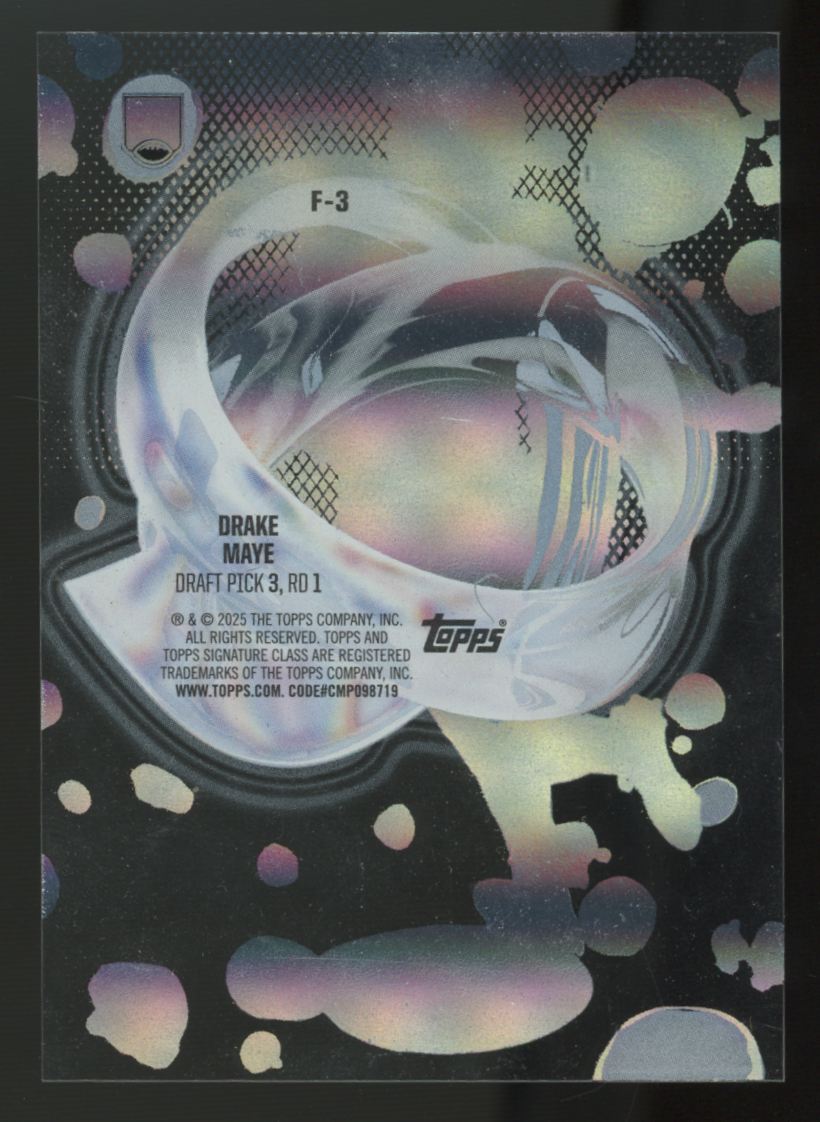 2024 Topps Signature Class Drake Maye RC Fluidity #F-3