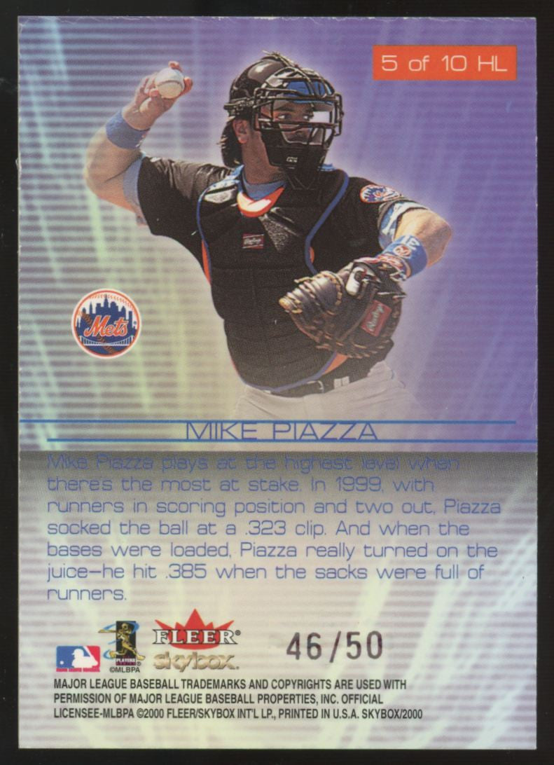 2000 Fleer Skybox Mike Piazza Star Rubies Higher Level /50 #5