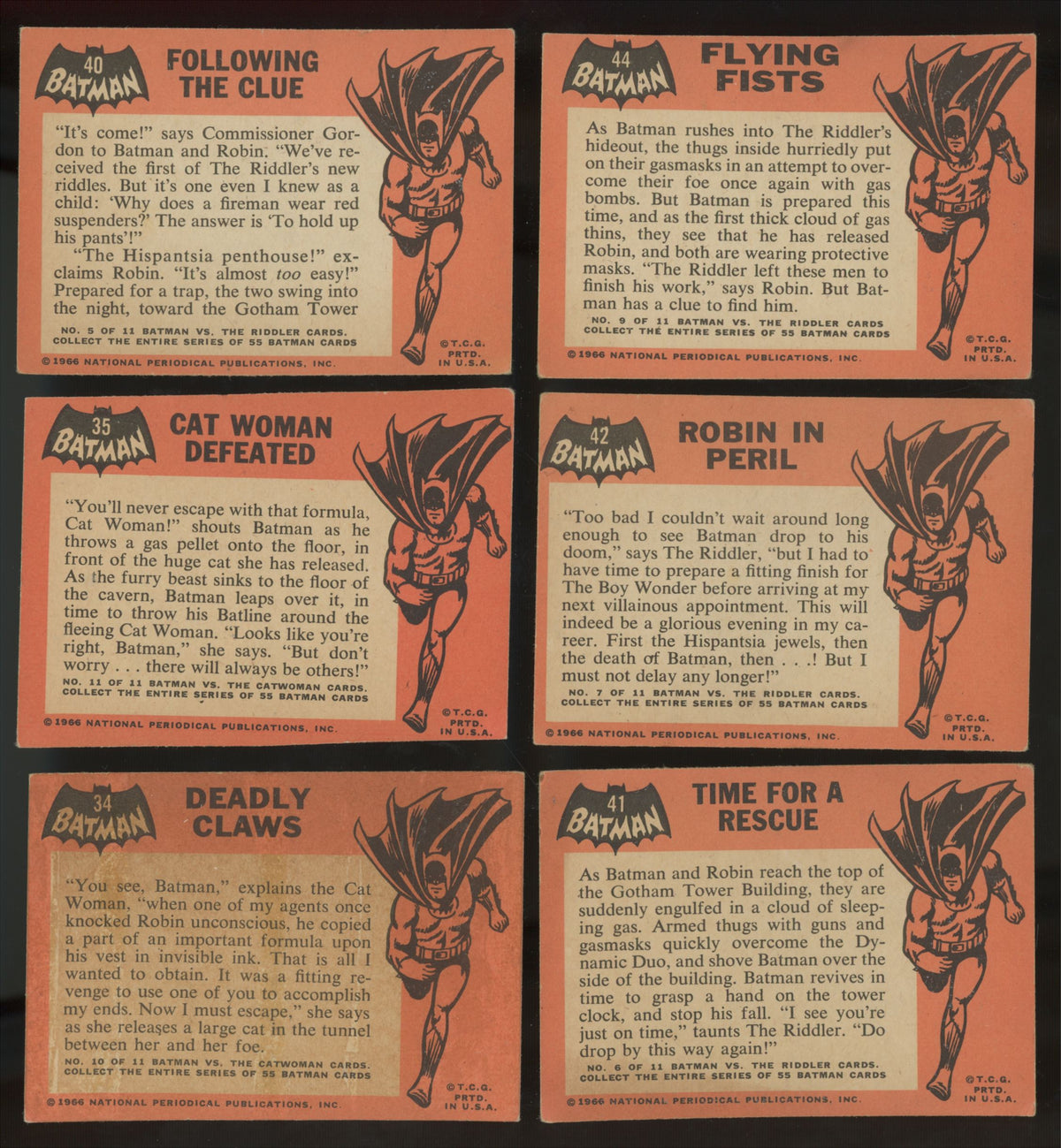 1966 Topps Batman (Lot Of 31) No Duplicates G-VG/EX