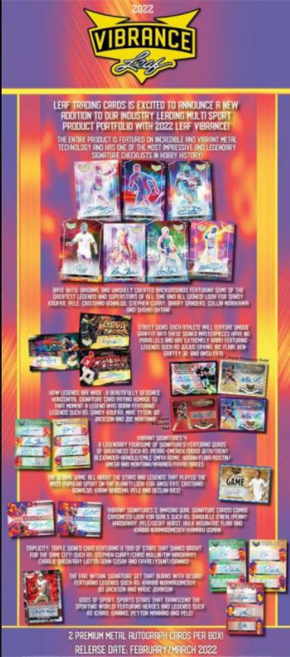 2022 Leaf Vibrance Multi-Sport Hobby Box