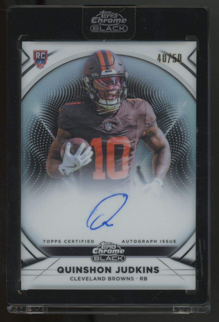 2025 Topps Chrome Black Quinshon Judkins RC Ivory Auto /50 #IA-QJ