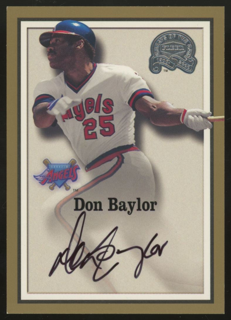 2000 Fleer Greats Of The Game Don Baylor Auto