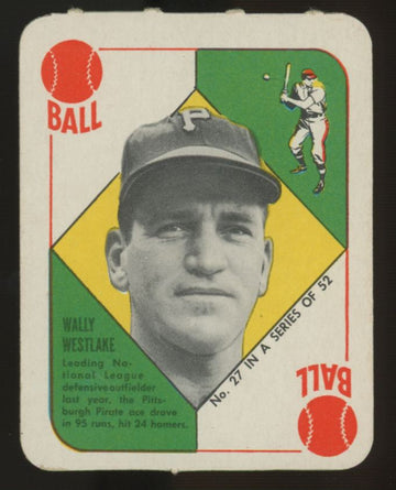1951 Topps Red Back Wally Westlake #27 EX