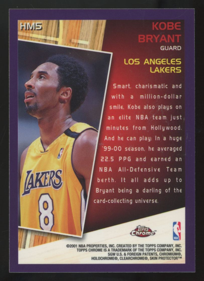 2000-01 Topps Chrome Kobe Bryant Hobby Masters #HM5