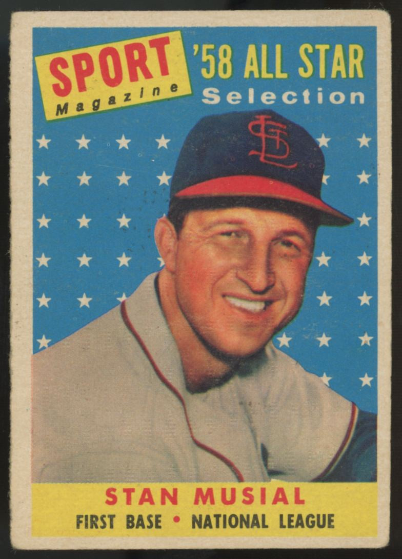1958 Topps Stan Musial All Star #476 VG-VG/EX "A"